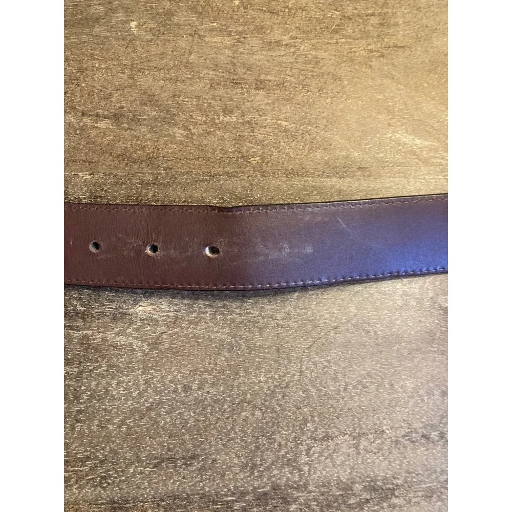 Allen Edmonds Mens Dark Brown Italian Calfskin Leather Dress Belt 42 1017690